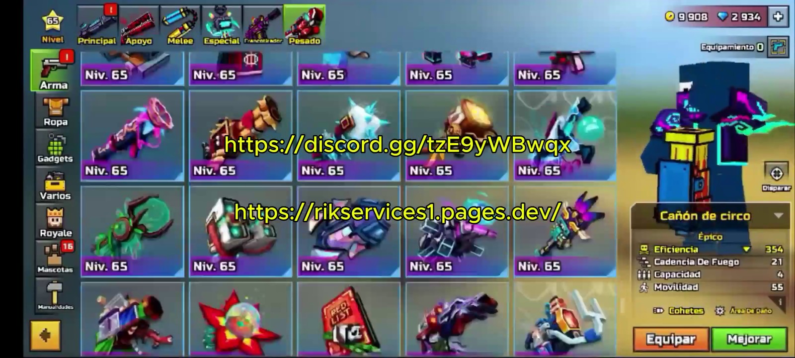 Pixel Gun 3D Skins Mod