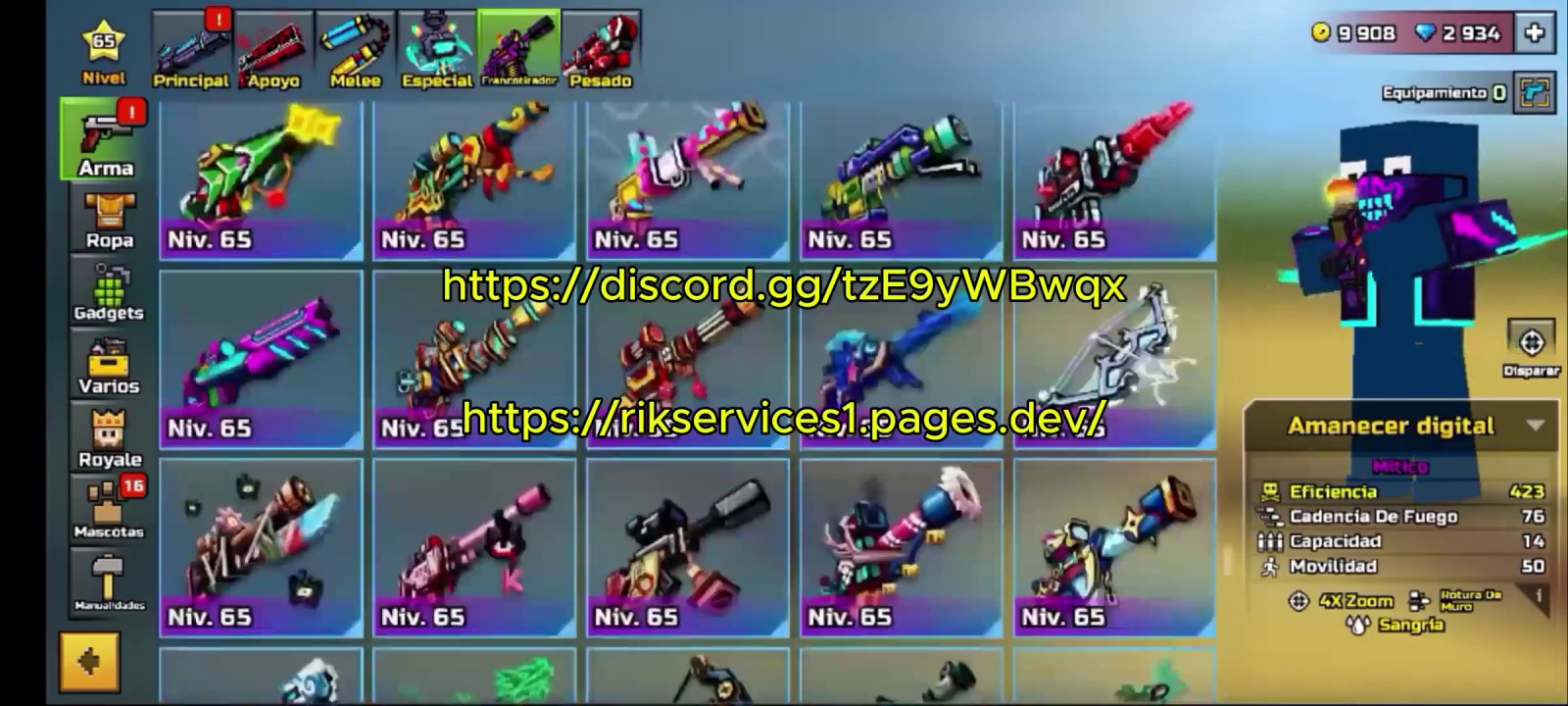 Pixel Gun 3D Mod Menu Vouch - Premium Skins