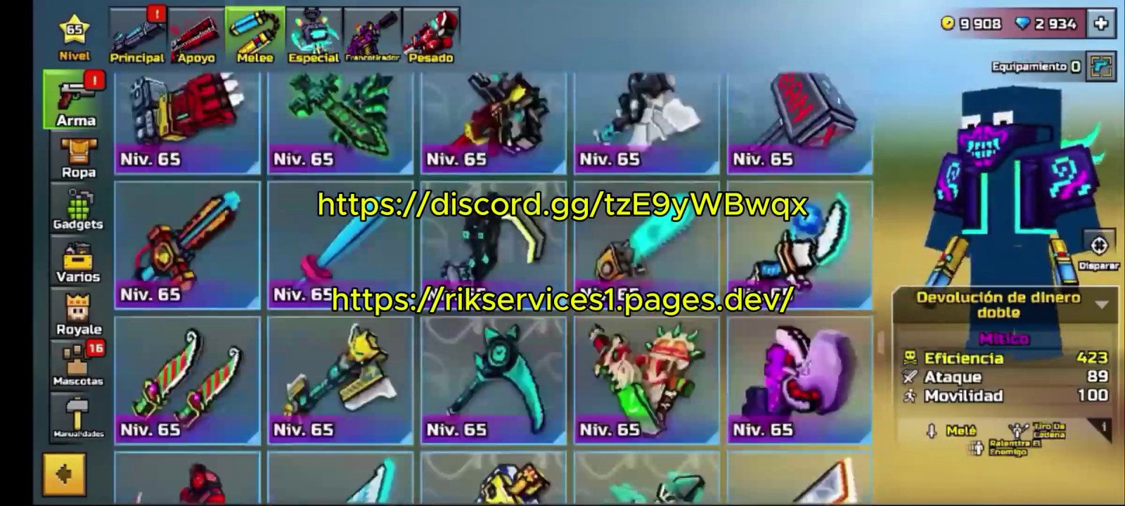 Pixel Gun 3D Mod Menu Vouch - Legendary Items