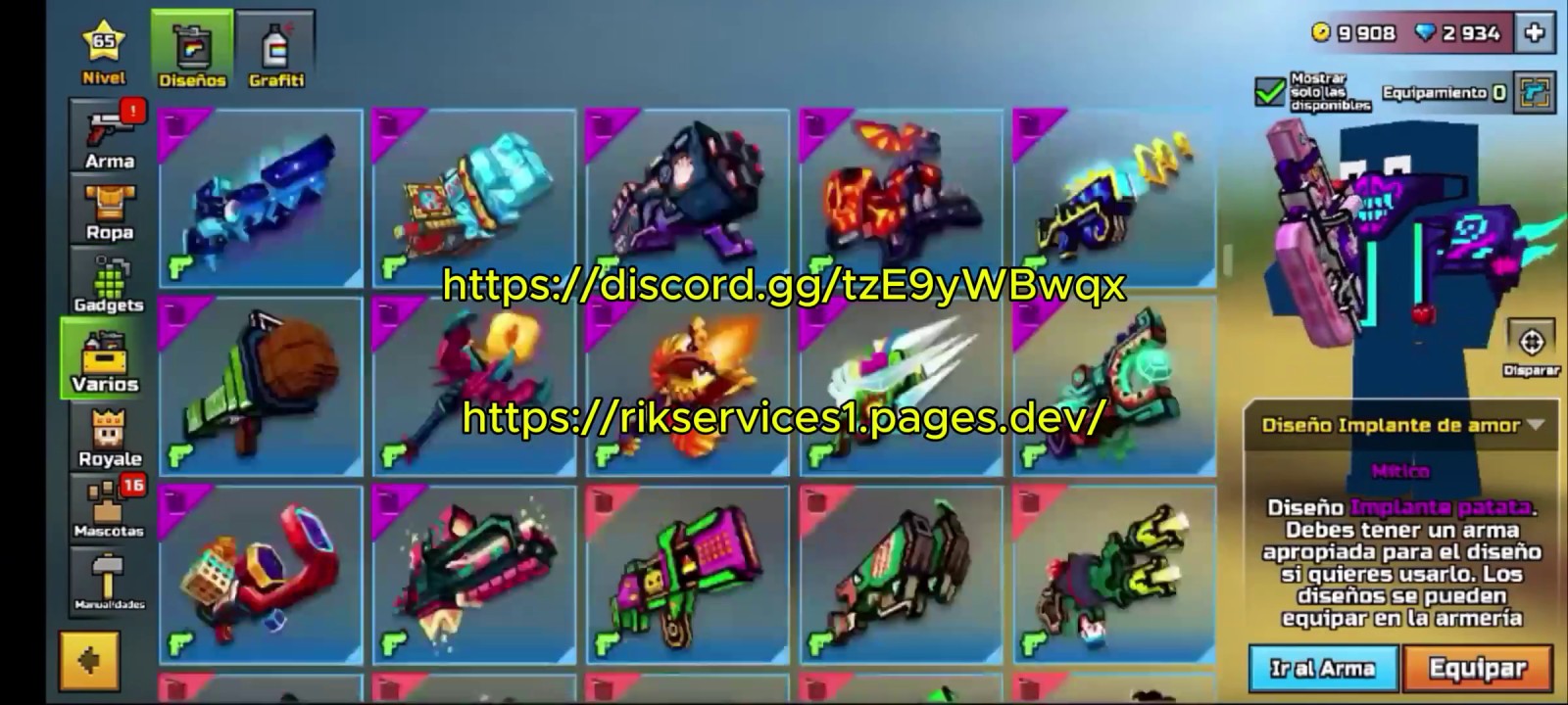 Pixel Gun 3D Mod Menu Interface Hack