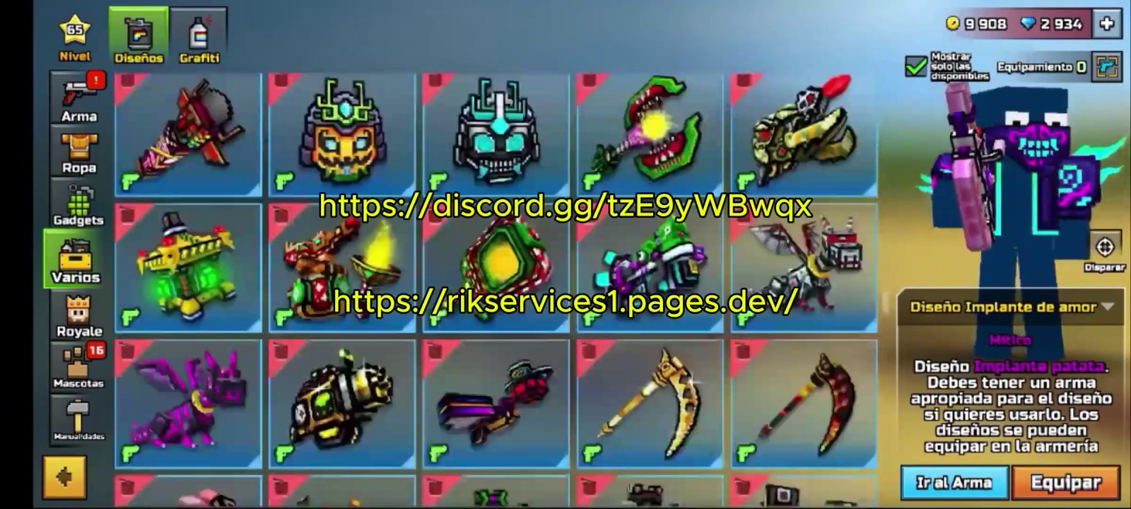 Pixel Gun 3D Skins Mod & Hack