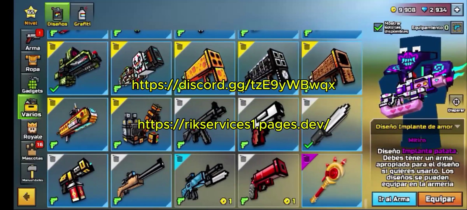 Pixel Gun 3D Gadgets Hack Cheat